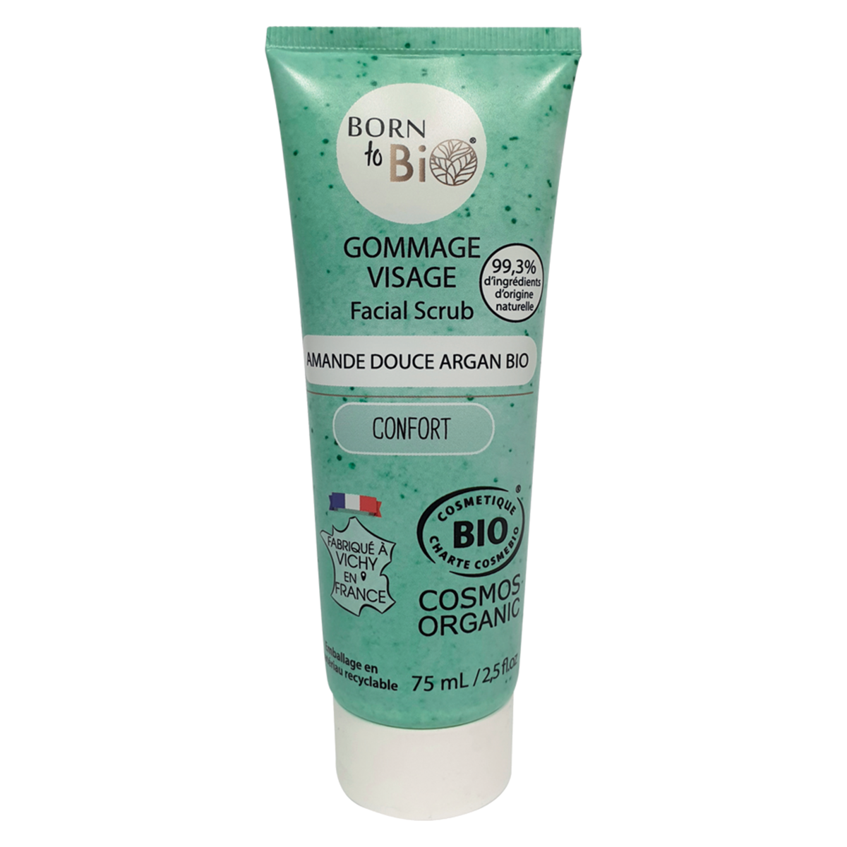 Born to Bio - Gesichtspeeling für Normale bis trockene Haut mit Süßmandel Argan